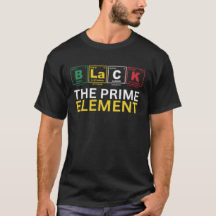 T-shirt Black The Prime Element, Black History Mois, Peri