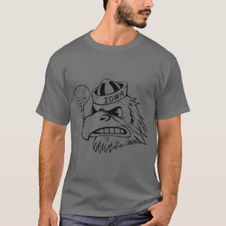 T-shirt Black Throwback Casquette Mascotte Iowa Bird Overs