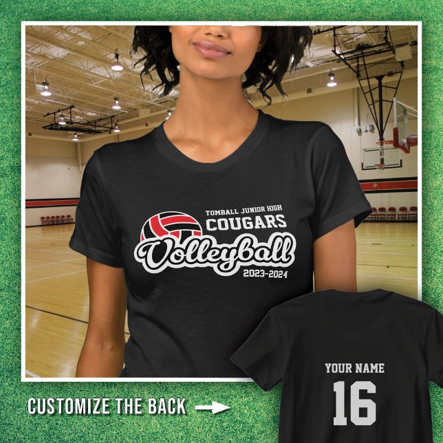 T-shirt Black Tomball JH Cougars Volleyball 2023-2024 (Créateur téléchargé)