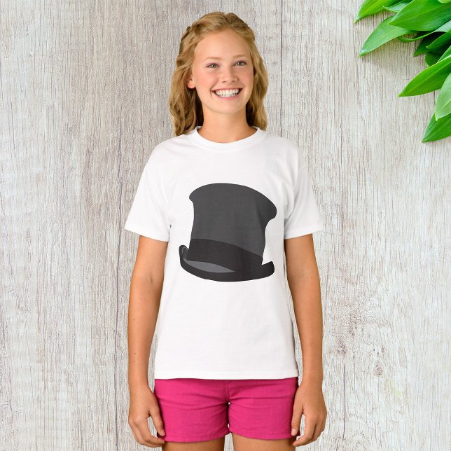 T-shirt Black Top Hat Classic Steampunk Victorian (Créateur téléchargé)