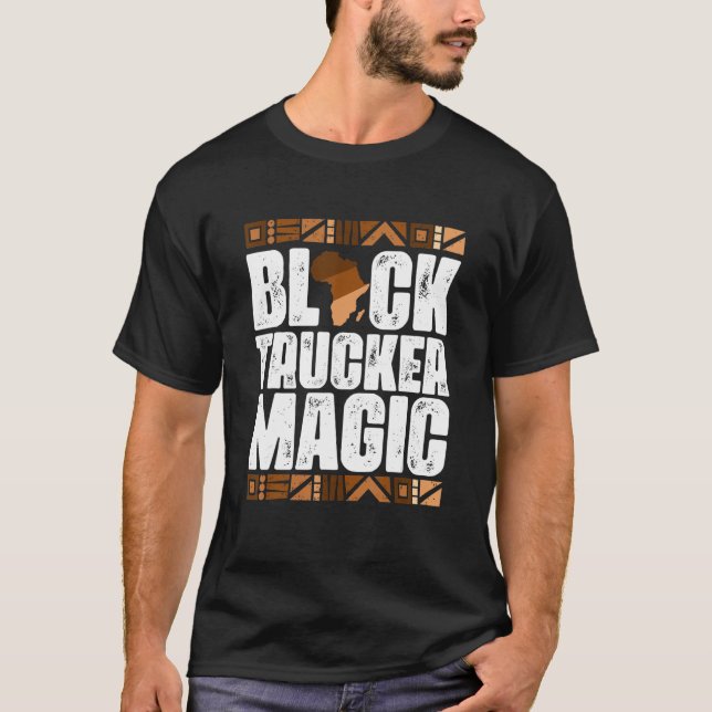 T-shirt Black Trucker Magie Black History Mois BLM (Devant)