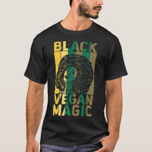 T-shirt Black Vegan Magic Vegetarian Afro Pride Black Hist