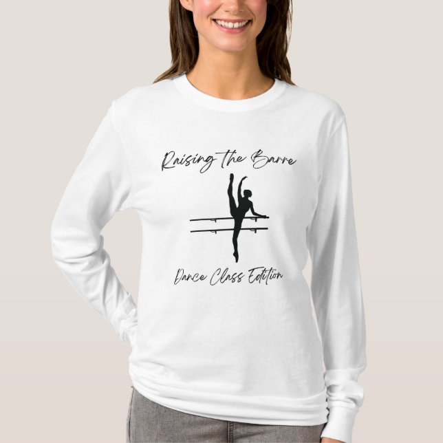T-shirt Black & White Raising the Barre Dance Enseignant (Devant)