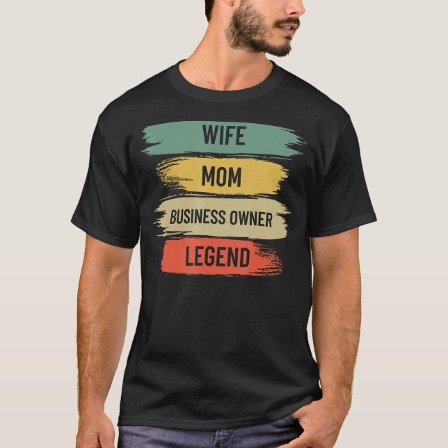 T-shirt Black Wife Mom Business Owner CEO Entrepreneur Wom (Devant)