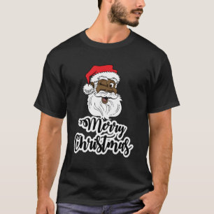 T-shirt Black Wing Père Noël Joyeux Africain Américain Pèr