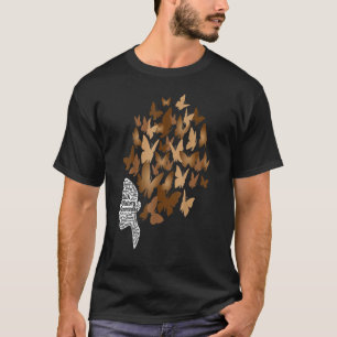 T-shirt Black Woman Afro Butterfly Cool Black History Mont