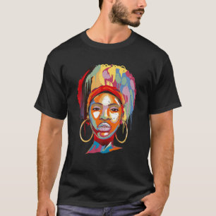 T-shirt Black Woman Colours Art Black History BHM African