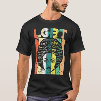T-shirt Black Woman Lgbt Afro Retro Cool Black History lun