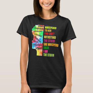 T-shirt Black Woman Power Confident Melarin Ils Whirkent