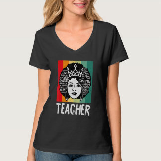 T-shirt Black Women African Teacher Afro Retro Black Histo
