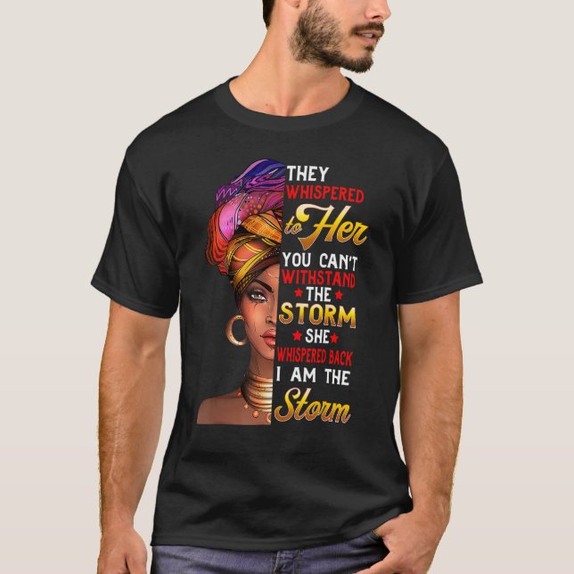 T-shirt Black Women They Whispered To Her You Can t Withst (Devant)