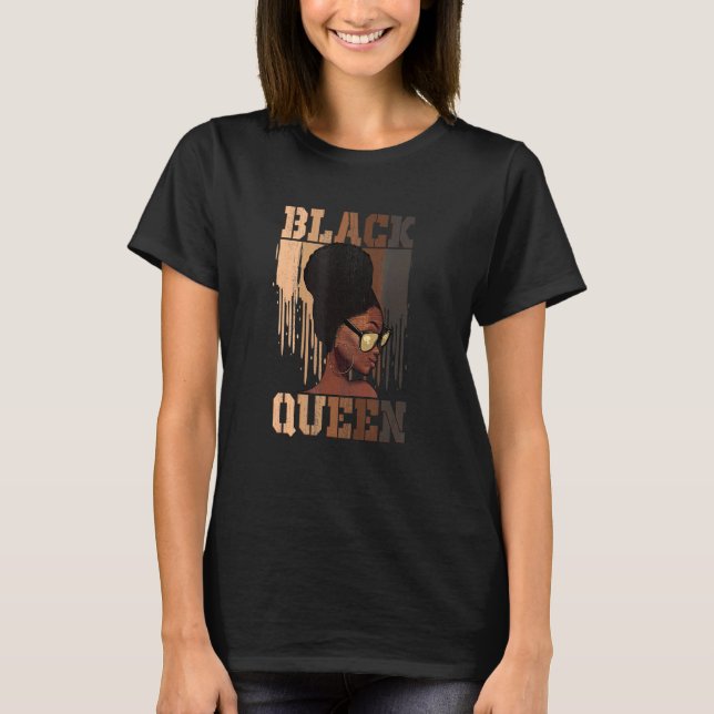 T-shirt Black Womens African African American Natural Blac (Devant)