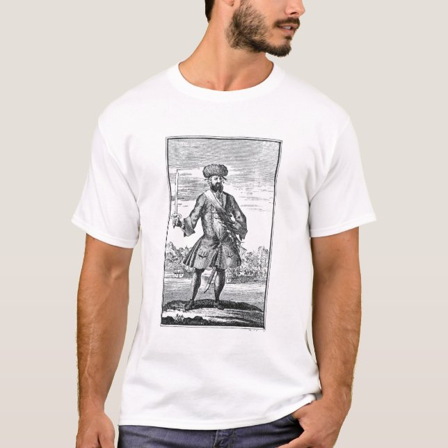 T-shirt Blackbeard le pirate, 'd'une histoire générale de (Devant)