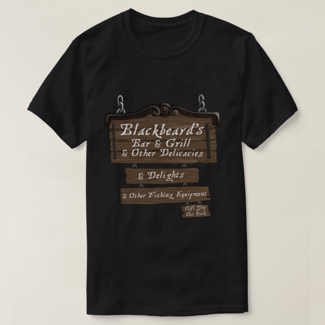 T-shirt Blackbeard’s Bar and Grill   (Design devant)