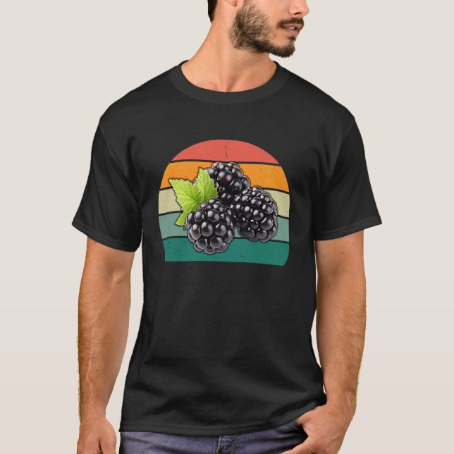 T-shirt Blackberries Organic Fresh Men Women Children (Devant)