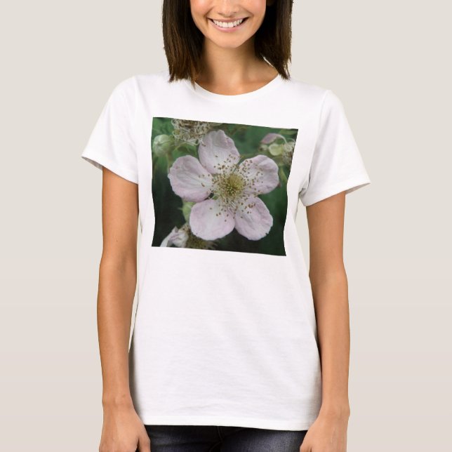 T-shirt Blackberry Flower Macro Dames T Chemise (Devant)