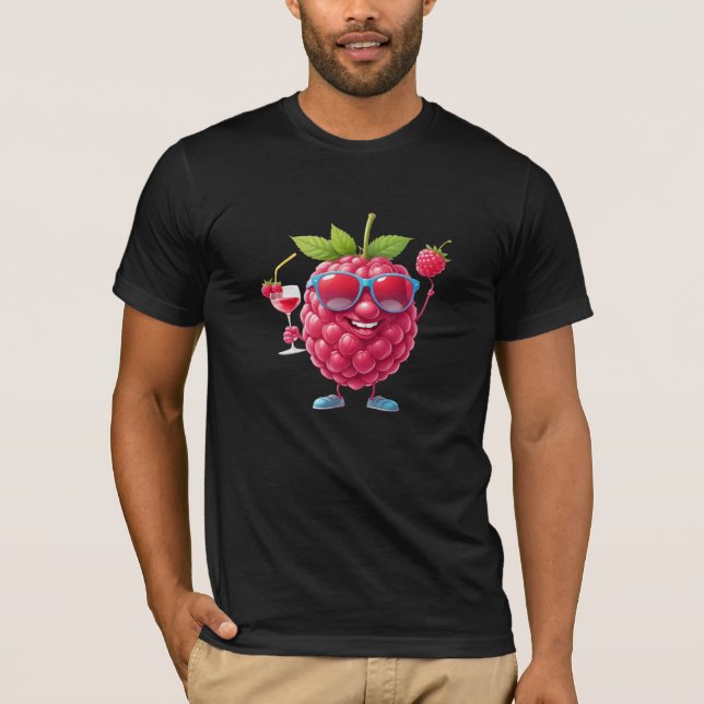 T-shirt Blackberry Fun Vacances joyeuses Boisson Tropicale (Devant)