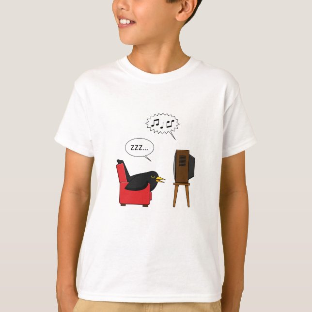 T-shirt Blackbird Dormir devant la bande dessinée de la té (Devant)
