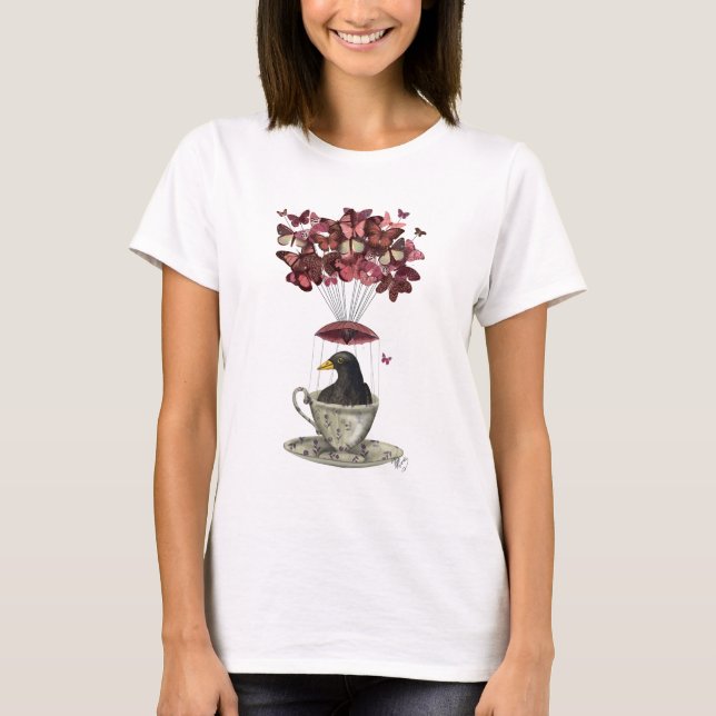 T-shirt Blackbird In Teacup (Devant)