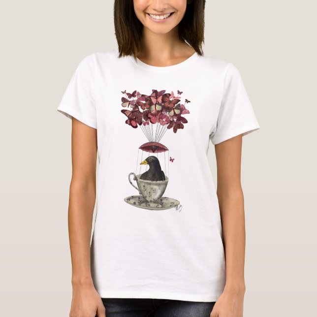 T-shirt Blackbird In Teacup (Devant)