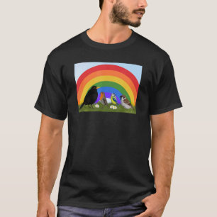 T-shirt Blackbird Robin Rainbow Bird Birdlover Birdwatcher