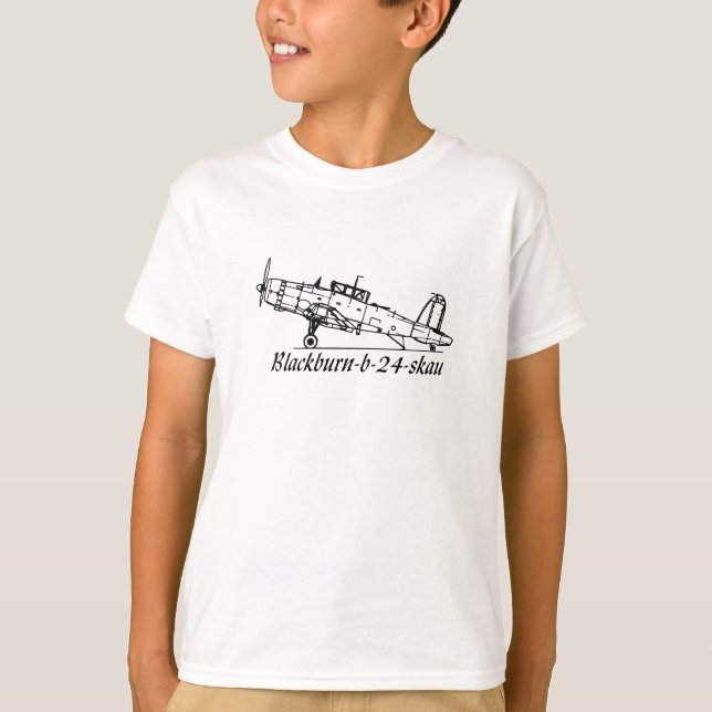 T-shirt Blackburn b 24 skau Aircraft (Devant)