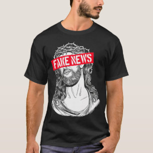 T-shirt Blackcraft AntiChristian Fake News Drôle Jesus At
