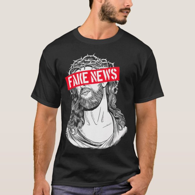 T-shirt Blackcraft AntiChristian Fake News Drôle Jesus Ath (Devant)