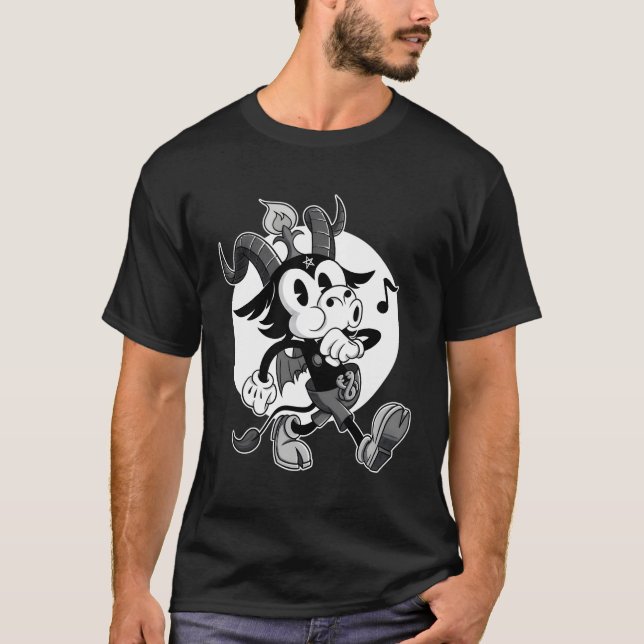 T-shirt Blackcraft athée Satan Baphomet Chèvre Coon Lucife (Devant)