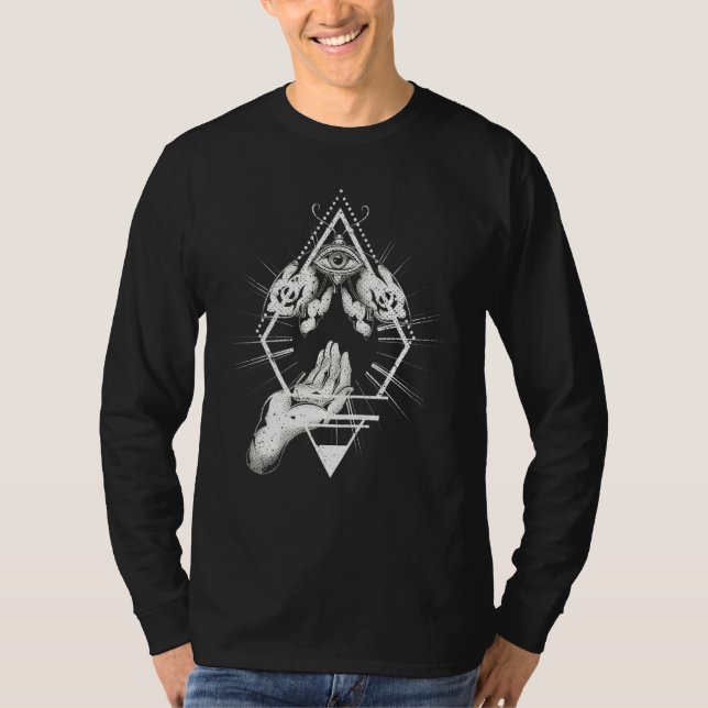 T-shirt Blackcraft Tous Voir Les Yeux Insecter Moth Hands (Devant)