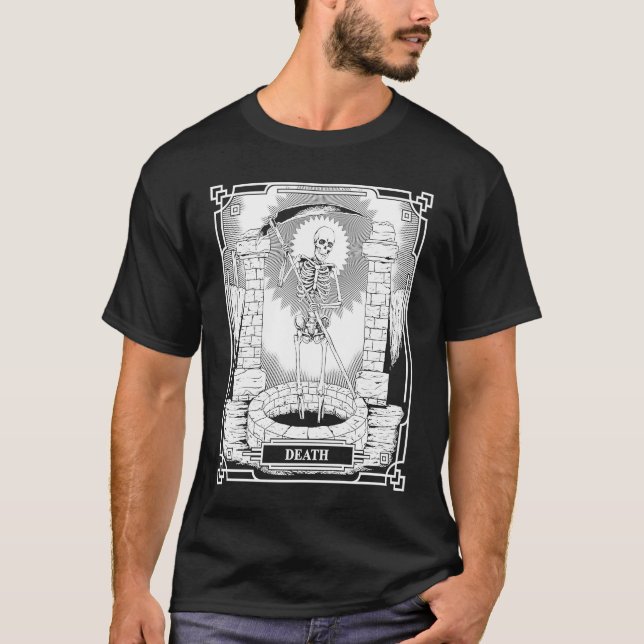 T-shirt Blackcraft Witchy Skeleton Death the Grim Reaper T (Devant)