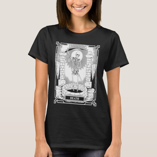 T-shirt Blackcraft Witchy Skeleton Death the Grim Reaper T (Devant)