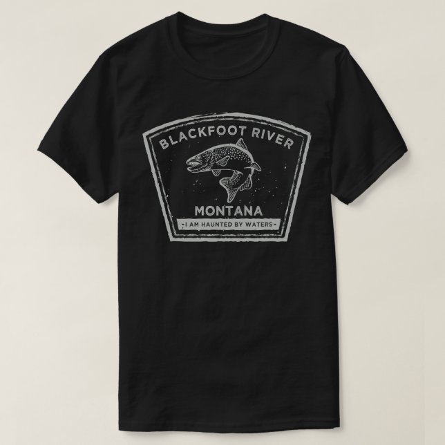 T-shirt Blackfoot River Montana - Chemise de pêche à la mo (Design devant)