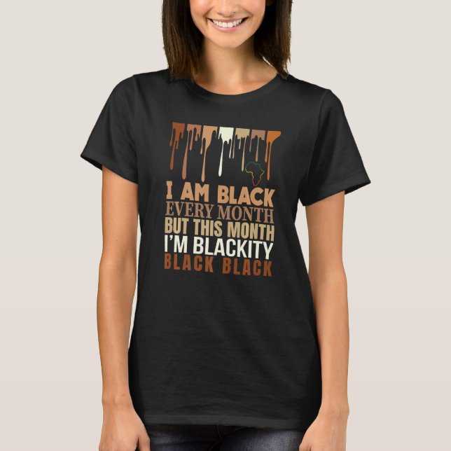 T-shirt Blackity Black Chaque mois Black Histoire Bhm Afri (Devant)