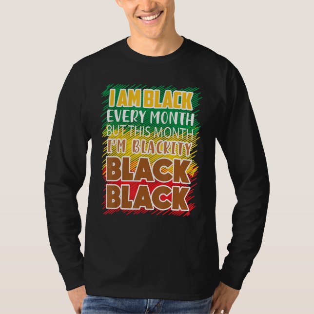 T-shirt Blackity Black Chaque mois Black Histoire Bhm Afri (Devant)