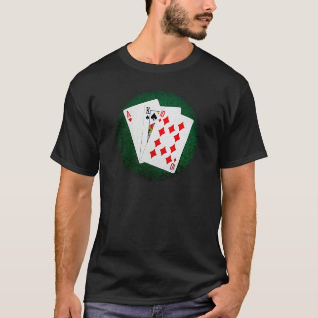 T-shirt Blackjack 21 point - As, King, Ten (Devant)