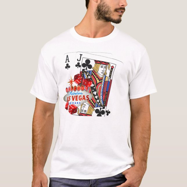 T-shirt Blackjack & Dice Las Vegas (Devant)