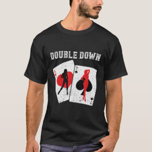T-shirt Blackjack Double Down Casino Gambling 21 Blackjack