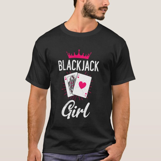 T-shirt BLACKJACK FILLE Blackjack Lecteur Cartes Blackjack (Devant)