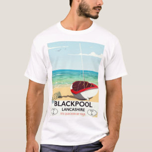 T-shirt Blackpool, lancashire, affiche ferroviaire