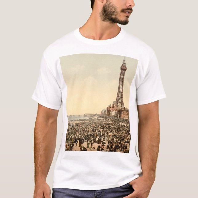 T-shirt Blackpool Tower III, Lancashire, Angleterre (Devant)