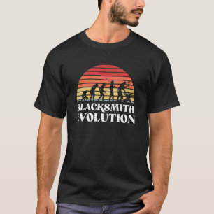 T-shirt Blacksmith Evolution Goldsmith Hammer Craft Anvil