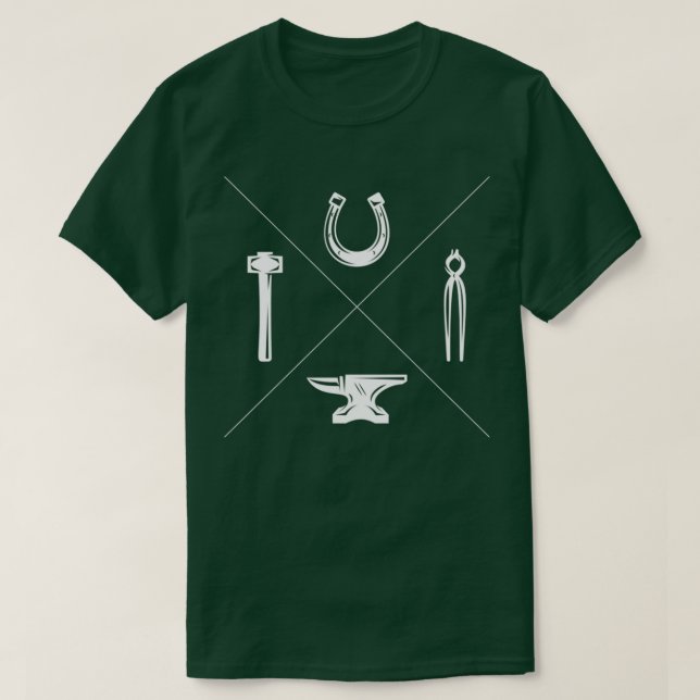 T-shirt Blacksmith Farrier Hammer Anvil Idée cadeau (Design devant)