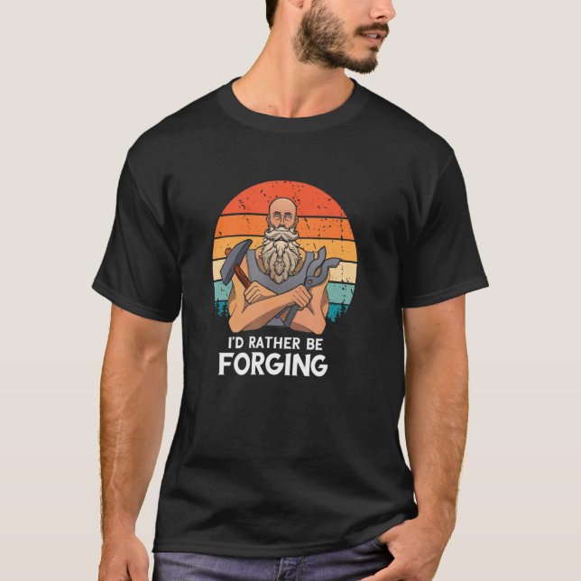 T-shirt Blacksmith Worker Retro Je préfère être Blacksmith (Devant)