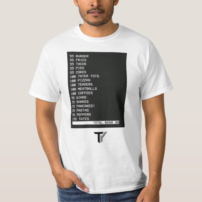 T-Shirt Blague 55 Burgers 55 Frites (Devant)