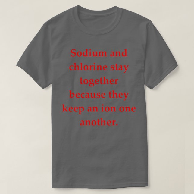 T-shirt Blague de chimie 7 (Design devant)