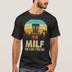 T-shirt blague de frolfing de golf sur disque avec basse d
