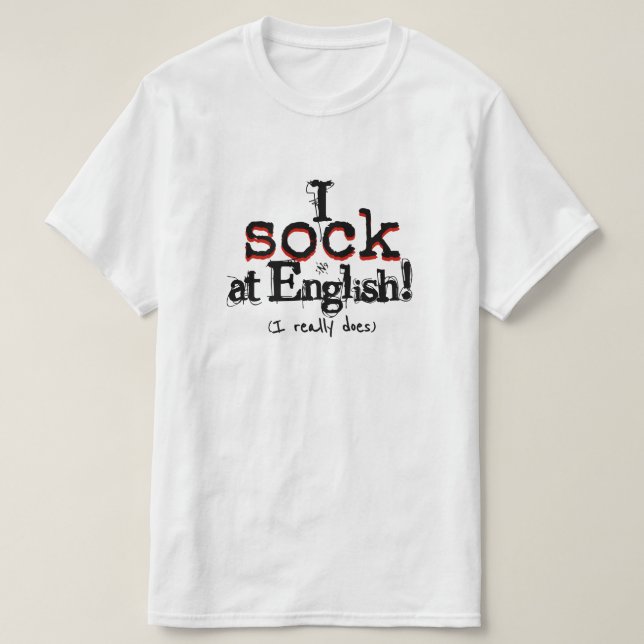 T-shirt Blague de grammaire (Design devant)