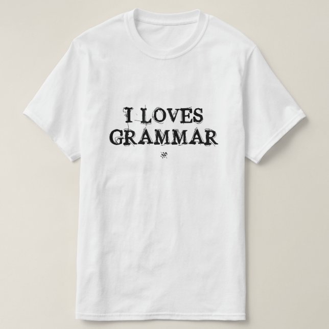 T-shirt Blague de grammaire (Design devant)