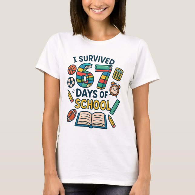 T-shirt Blague de l'école six sept mème élève professeur b (Devant)